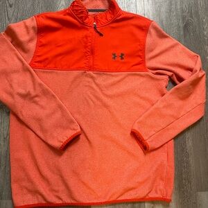 Under Armour Men's Vibrant Orange Quarter Zip-Up Sweater